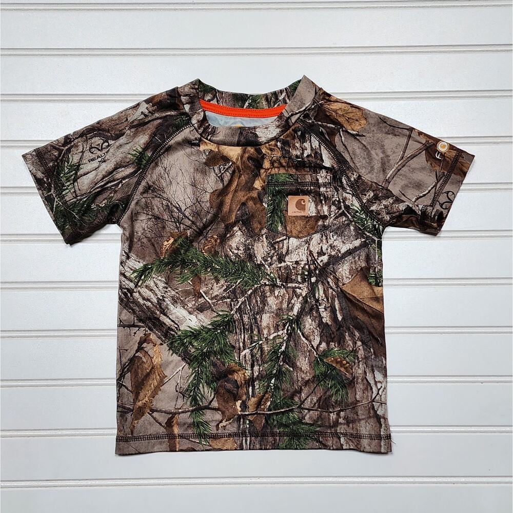 Carhartt Youth Force Realtree Camo T-Shirt Size 2T Brown & Green